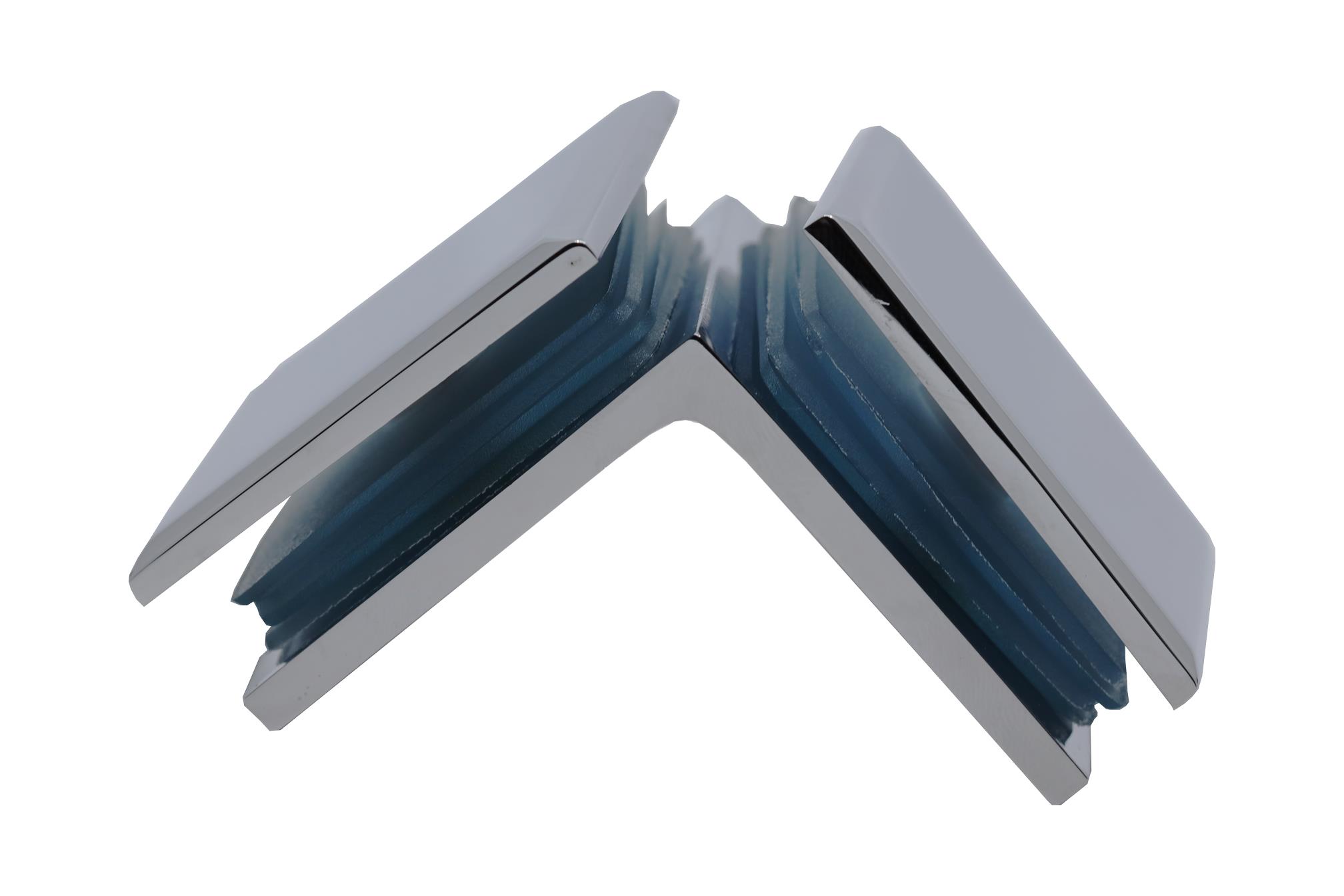 Buy Glass Bracket Glass To Glass/Brass/ 90 Degree 50x50mm (GC104) Online | Construction Finishes | Qetaat.com